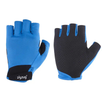 Găng tay nam hở ngón chống nắng UPF50+ zigzag GLV00403 (xanh da trời) găng tập gym bao đấm bốc billi