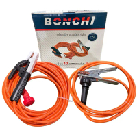 BONCHI ready-made welding cable set, 10 meter welding cable, 3 meter ground cable, can be used with 