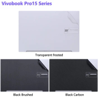 Carbon fiber Laptop Sticker Skin Decals Protector Cover for ASUS Vivobook Pro15 M6501R 2022 / Pro15 K6502V 2023 15.6-inch