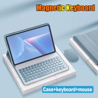 for Xiaomi Redmi Pad 10.61 2022 Detachable Magnetic Keyboard English Thai Round Cap Keyboard Leather Cover for Redmi Pad 10.61"