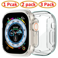 Watch Case for Apple Watch Ultra 49MM Series 8 7 SE 6 5 4 3 2 45MM 41MM 44MM 40MM Transparent Cover Apple Watch Screen Protector
