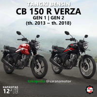 Tangki Bensin Honda Verza CB 150 Hitam Biru Merah Putih Tebal Berkwalitas Redi Stok Epoxy 2013 2014 