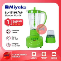 BLENDER PLASTIK MIYAKO KAPASITAS 1.5 LITER BL-151 PF/AP GARANSI RESMI (MEDAN)
