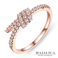 Majalica女戒S925銀戒 925純銀戒指 尾戒 三環結 PR4011
