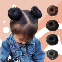 jepit rambut anak funbun Cepol Korea/funbun donat rambut sintetis halus