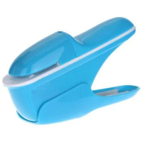 1PC Blue Stapler, Mini Portable stapler-free Home Office, desktop needle-free stapler