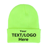 Custom Design Your Own Beanie Beanie Print or Embroider Text LOGO Men Winter Hats for Women Skullies Beanies