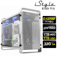 【iStyle】Intel i7十六核 GeForce GTX1660 無系統{G400T}繪圖工作站(i7-13700F/微星B760i/32G/1TSSD+1TB)