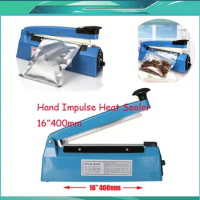 Hot Selling 16" 400mm 600W Hand Manual 220V/110V Impulse Sealer Heat Machine Poly PVC Plastic Vacuum Bag Film Lips Sealing