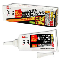 【日本激落君LEC】黑霉君鹼性凝膠除霉膏大容量200g /盒(附平鏟刮板1入浴室廁所磁磚隙縫洗衣機膠圈防霉)