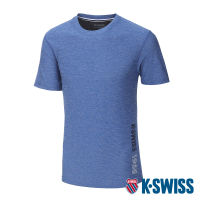 【K-SWISS】涼感排汗T恤 Active Melange Tee-男-藍(108068-476)