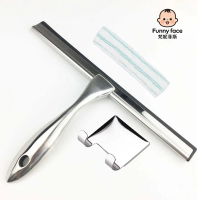 Funny Face Manual Bathroom Wiper Zinc Alloy Window Wiper Glass Cleaner Glass Wiper Stainless Steel W
