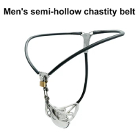 Chastity lock for men, metal chastity cage, waist belt, underwear, SM erotic sexual product, anti-masturbation device, chastity