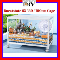 Bucatstate 80cm 100cm Metal Cube Hamster Cage Transparent Small Animal Cage Snake Cage Hamster Cage 