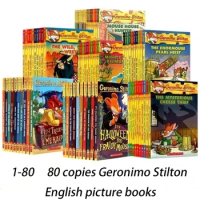 80 English high quality mouse reporter Geronimo Stilton after-school reading books bedtime stories picture books for children