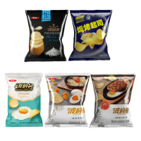 【華元】波的多洋芋片34gX10包入/箱-鹽之花/黑胡椒牛排/鹹蛋黃/焗烤起司/香煎荷包蛋