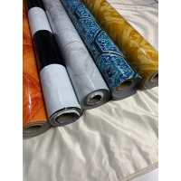 Karpet Plastik Vinyl (1 ROLL) Lebar 2 x 20 METER Motif KAYU Multifungsi Taplak Meja Alas Lantai MERK