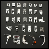 32Pcs Different Presser Foot For Multi-Function Household Sewing Machine,Compatible With Brand Of Singer,Brother,Janome,Acme...