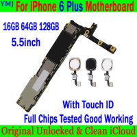 Fully Tested Mainboard Original Unlocked For IPhone 6 Plus 6P 5.5"Motherboard 16GB 64GB 128G For IPhone 6 Plus Logic Board Plate