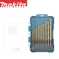 Makita D-72855 HSS TIN Drill Bit Eco Set 13 Piece Straight Shank High Speed Steel Drill Bits
