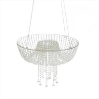 Luxury Metal Arch Drape Suspend Chandelier Cake Stand Swing for Cake Topper decor Centerpiece Wedding Party Decorations