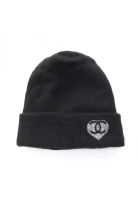 Chanel Pre-Loved Chanel coco mark knit hat beanie cashmere black