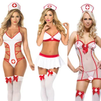 Doctor Nurse Uniform Adult Women Cosplay Sexy Lingerie Ropleplay Baby Doll Lace Dress Erotic Sex Costumes Underwear Sexi