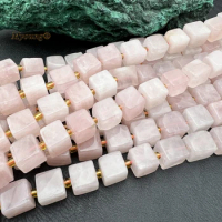 12-14mm Natural Rose Quartzs Crystal Nugget Cube Beads For DIY Jewelry Making MY231035