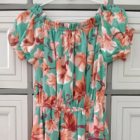 Dress sabrina/ Dress kerut/ Dress bunga cantiikk..