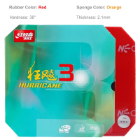 Mặt cao su bóng bàn DHS Hurricane 3 Neo chính hãng dính chuyên nghiệp không cần bộ tăng áp 1.11