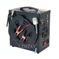 4500Psi 30MPA PCP Air Compressor with Wire Spool Built-in 12V Power Adapter &amp; Fan Auto-stop for PCP Scuba Tank
