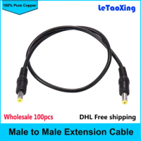 High-quality All-copper DC Power Male to Male Cable adapter DC extension cord 0.5M 0.5 Meter 5.5mm x 2.1mm 100pcs