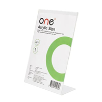 ป้ายอะคริลิก 8x11นิ้ว L แนวตั้ง ONE