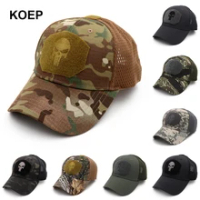 KOEP 2022 New Camo Punisher Baseball Cap Fishing Caps Men Outdoor Camouflage Jungle Hat Airsoft Tactical Hiking Casquette Hats