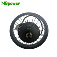 NBpower/QS205 150mm Dropout 72V 3000W 5000W 50H V3 Electric Fat Bike Rear Motor Wheel Ebike Brushless Hub Motor Wheel