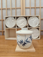 日本回流瓷器，日系和風陶瓷，麗峰作青花手繪蓋杯，手繪的簡單花