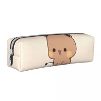 Panda And Brownie Bear Couple Pencil Cases Mochi Cat Pen Bag Kids Large Storage Students School Gift