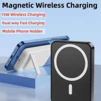 10000mAh Power Bank Magnetic Wireless Charger Powerbank for iPhone 15 14 Xiaomi Samsung Portable Induction Charger Spare Battery