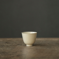 向美 草木灰茶杯陶瓷個人日式品茗杯 手工小喝茶杯子單個主人杯