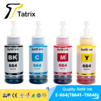 664 T664 T6641-4 Premium Compatible Bottle Refill Tintas Ink for Epson L380 L220 L130 L3060 L3110 L120 L565 L555 ET-2500 Printer