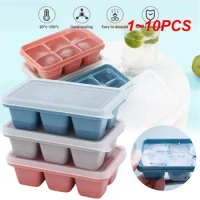 1~10PCS Grid Silicone Ice Maker Trays With Lids Mini Ice Grids Small Square Mold Ice Maker Kitchen Tools Accessories Ice Cream