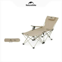Naturehike Lounge Chair Portable Outdoor Fishing Chair Camping Folding Beach Chair Gathering Style Table And Lounge Chair