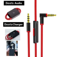 Replacement Audio aux cable For Beats solo 2 solo 3 studio 2 studio 3 headphones charger cables with logo