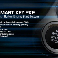 Rfid Card PKE Remote Engine Start System Keyless Entry Push To Start Engine Start Button Car Alarm System