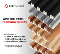 Flute WPC Wall Panel 3 Meter / Wallpanel Kotak / Wallpanel Dinding / Wood PVC Panel Motif Kayu Top S