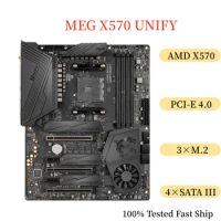 For MSI MEG X570 UNIFY Motherboard 128GB Socket AM4 DDR4 ATX Mainboard 100% Tested Fast Ship