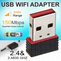 by dhl or ems 100pcs MT7601 Mini USB WIFI Adapter Wi Fi Antenna Wireless LAN Network External USB wifi audio video adapter