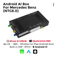 Androia AI BOX For Mercedes Benz 2020-2023 NTG6.0 Android decoding box up to 8+128G 8Core For Wireless Carplay Android Auto WIFI