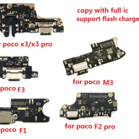 New USB Charging Port Charger Board Flex Cable For Xiaomi Poco F2 Pro F3 F1 X3 Pro Dock Plug Connector With Microphone