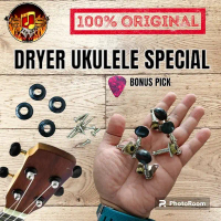 (BISA COD) Dryer Ukulele Special Premium bonus pick Machine Tuning Guitar Ukulele